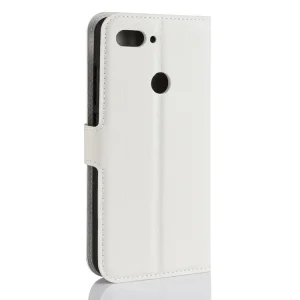 Litchi Wallet Case for Xiaomi Mi 8 Lite, White 4