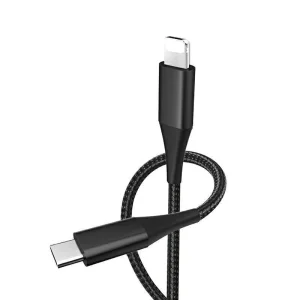 Кабел ATX Braided,  Lightning към Type C, 20W, черен