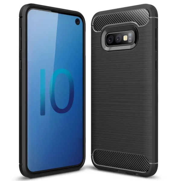 Силиконов Калъф Carbon за Samsung Galaxy S10e, Черен 1