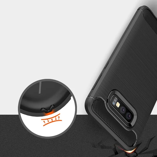 Силиконов Калъф Carbon за Samsung Galaxy S10e, Черен 2