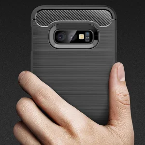 Силиконов Калъф Carbon за Samsung Galaxy S10e, Черен 4