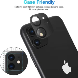 Tempered Glass Camera Protector for iPhone 11 6.1 inch 3D, black 3