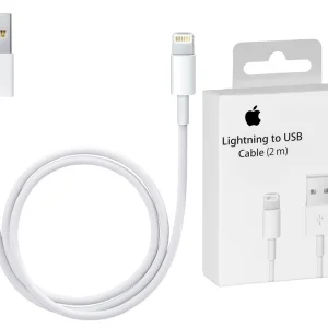 Кабел Apple MD819 iPhone 5 Lightning 2м, Бял
