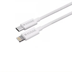 Кабел KODAK от Type C към Lightning, 1m, бял