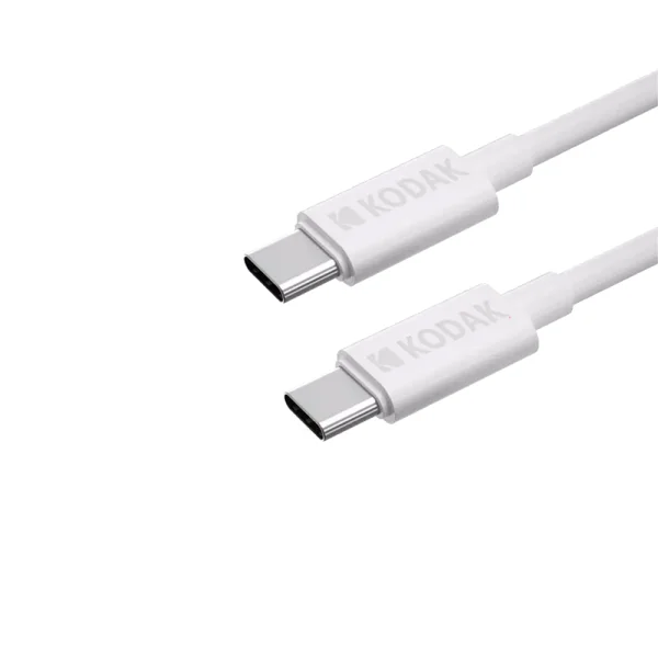 Кабел KODAK от USB-C към USB-C,1m, бял 1