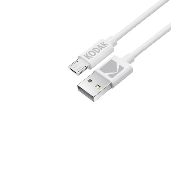 Кабел KODAK от USB  към MicroUSB, 1m, бял 1