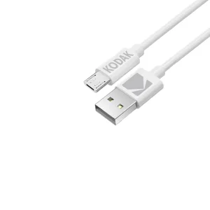 Кабел KODAK от USB  към MicroUSB, 1m, бял