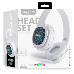 Wireless Bluetooth headphones GJBY Headphones HZ-BT366, white 4