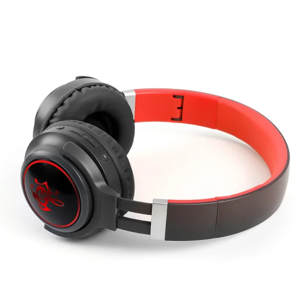 Слушалки GJBY Bluetooth Headphones HZ-BT633, черно и червено 3