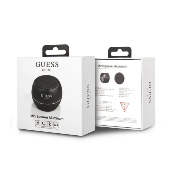 Преносима колонка GUESS Mini Bluetooth Speaker, 3W, 4H, черен 4