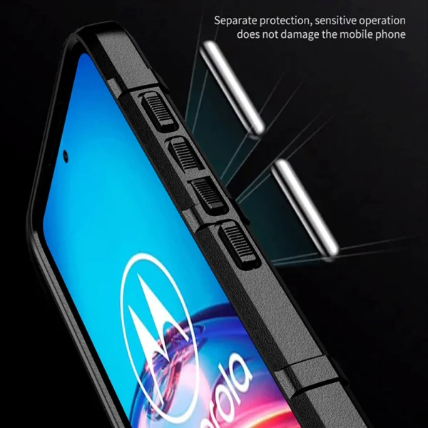 Удароустойчив Калъф Grid за Motorola Moto G60 / Moto G40 Fusion, Черен 5