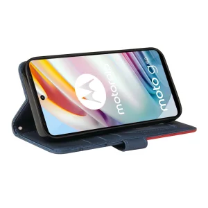Калъф Тефтер Wallet Stand за Motorola Moto G60 / G40 Fusion, Син 6