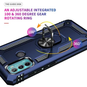 Удароустойчив калъф Hybrid за Motorola Moto G60/G40 Fusion, Син 4