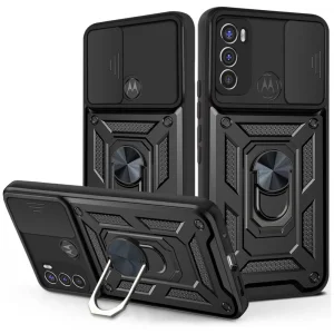 Удароустойчив калъф Slide Camera за Motorola Moto G60/G40 Fusion, Черен