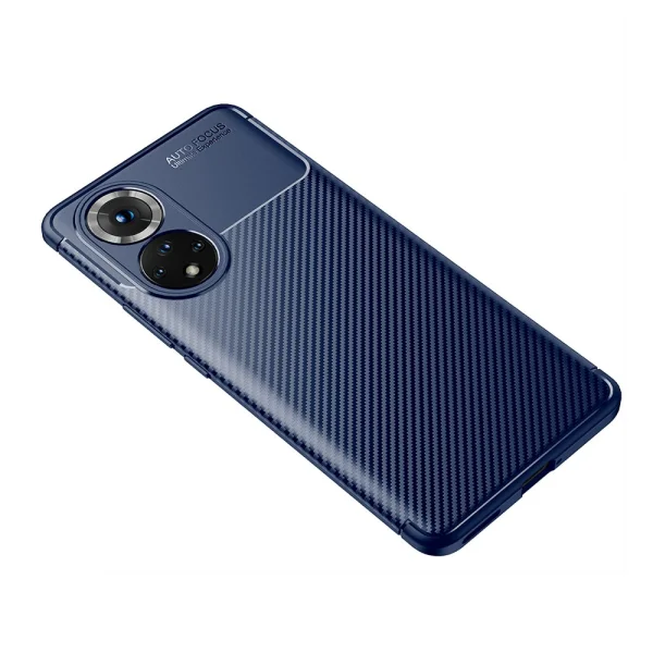 Silicone Case Carbon Fibre for Huawei Honor 50 / Nova 9, Blue 3