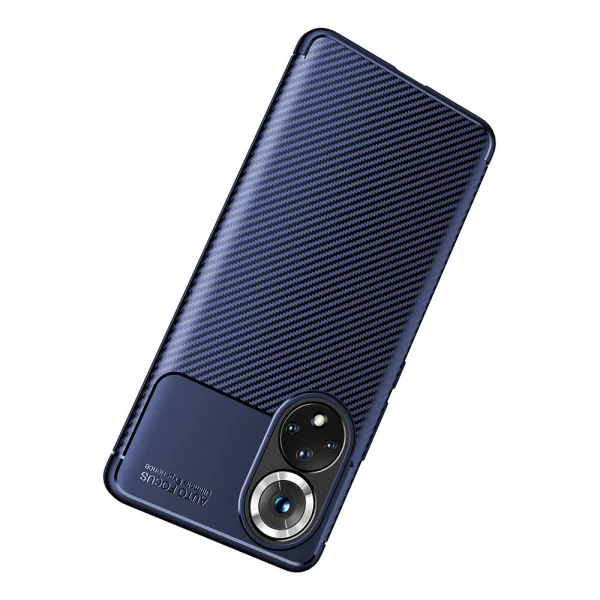 Silicone Case Carbon Fibre for Huawei Honor 50 / Nova 9, Blue 2
