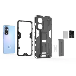 Shockproof Case Shockproof for Honor 50 / Nova 9, with kickstand, Black 5