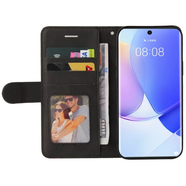 Wallet Stand Leather Case for Huawei Nova 9 / Honor 50, Black 3