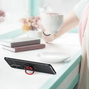 Shockproof Ring Holder Case for Huawei Nova 9/Honor 50, Black/Red 3