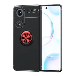 Shockproof Ring Holder Case for Huawei Nova 9/Honor 50, Black/Red