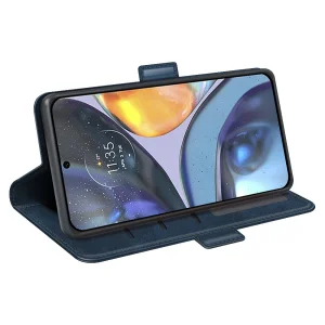 Wallet Case for Motorola Moto G22, Blue 3