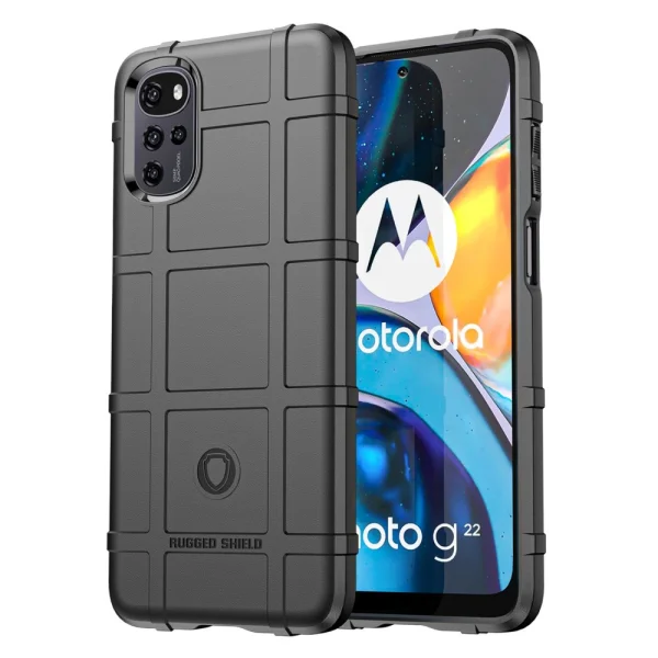 Удароустойчив Калъф Grid за Motorola Moto G22 / E32 4G / E32s 4G, Черен 1