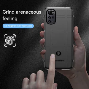 Удароустойчив Калъф Grid за Motorola Moto G22 / E32 4G / E32s 4G, Черен 4