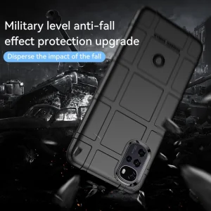 Удароустойчив Калъф Grid за Motorola Moto G22 / E32 4G / E32s 4G, Черен 6
