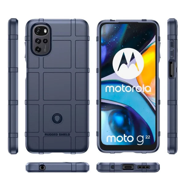 Shockproof Case Grid for Motorola Moto G22 / E32 4G / E32s 4G, Blue 2