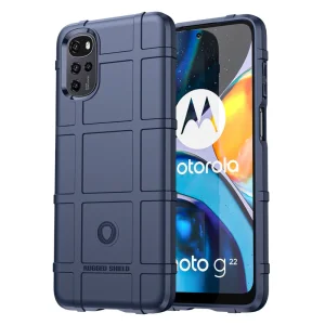 Удароустойчив Калъф Grid за Motorola Moto G22 / E32 4G / E32s 4G, Син