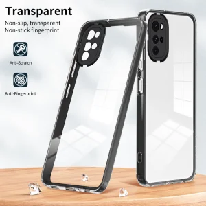 Shockproof Case for Motorola Moto G22 / E32 4G / E32s 4G, Black/ Transparent 4