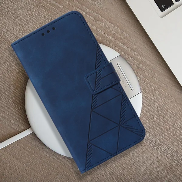 Imprinting Wallet Case for Motorola Moto G32 4G, Blue 6