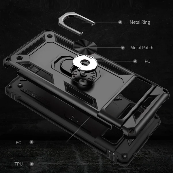 Удароустойчив Калъф Hybrid Cover за Google Pixel 7 Pro, черен 4