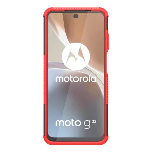 Удароустойчив Калъф Hybrid Pattern за Motorola Moto G32 4G, Червен 3