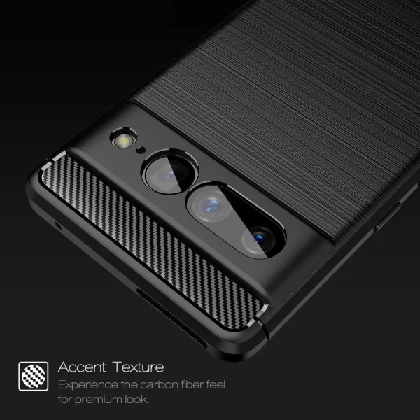 Силиконов Калъф Carbon Fibre Brushed за Google Pixel 7 Pro, черен 3