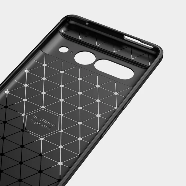 Силиконов Калъф Carbon Fibre Brushed за Google Pixel 7 Pro, черен 4