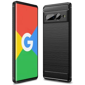 Силиконов Калъф Carbon Fibre Brushed за Google Pixel 7 Pro, черен