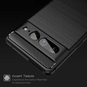 Силиконов Калъф Carbon Fibre Brushed за Google Pixel 7 Pro, черен 3
