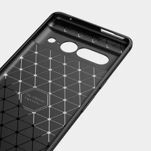 Силиконов Калъф Carbon Fibre Brushed за Google Pixel 7 Pro, черен 4