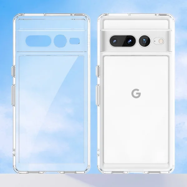 Удароустойчив калъф TPU и Acrylic за Google Pixel 7 Pro, прозрачен 5