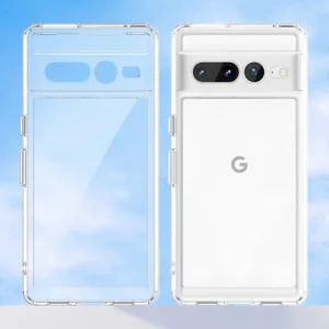 Удароустойчив калъф TPU и Acrylic за Google Pixel 7 Pro, прозрачен 5