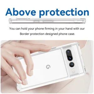 Удароустойчив калъф TPU и Acrylic за Google Pixel 7 Pro, прозрачен 6