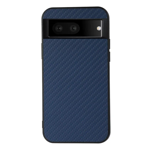 Удароустойчив калъф Carbon Leather Coated за Google Pixel 7, син 1