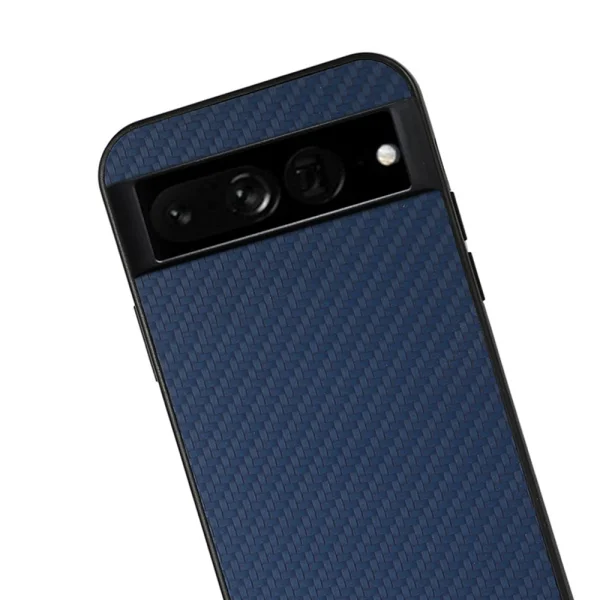 Shockproof case Carbon Leather Coated for Google Pixel 7 Pro, blue 3