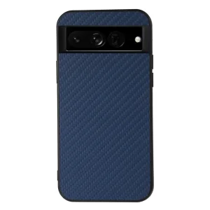 Удароустойчив калъф Carbon Leather Coated за Google Pixel 7 Pro, син