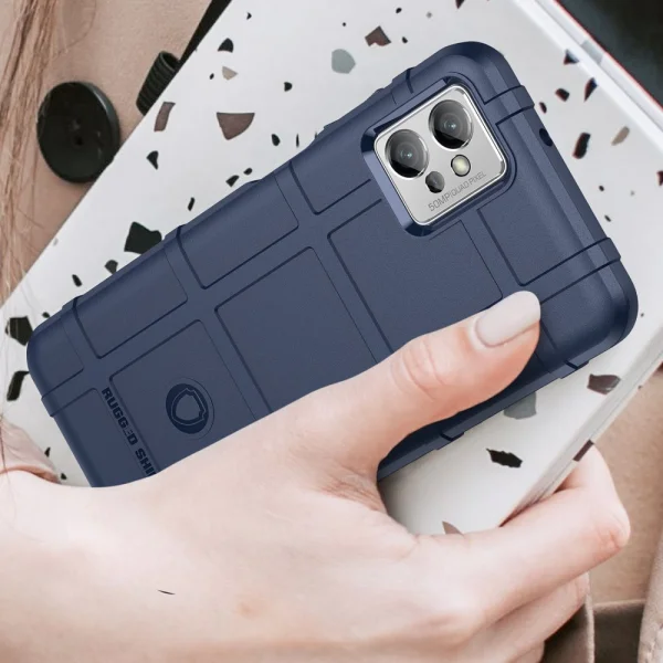 Удароустойчив Калъф Grid за Motorola Moto G32 4G, Син 6
