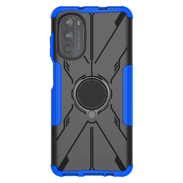 Удароустойчив калъф Ring Holder за Motorola Moto G52 4G / G82 5G, Син 2