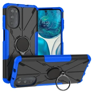 Удароустойчив калъф Ring Holder за Motorola Moto G52 4G / G82 5G, Син
