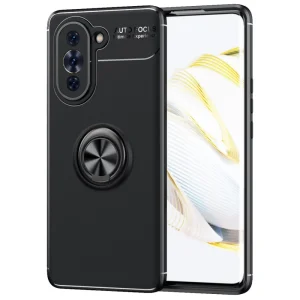 Silicone case Ring Magnetic for Huawei Nova 10 4G, Black