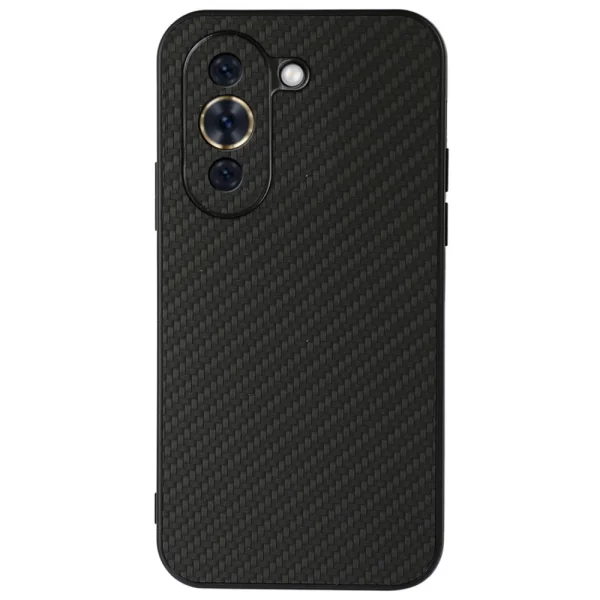 Carbon Fiber Texture Silicone Case for Huawei Nova 10 4G, black 1